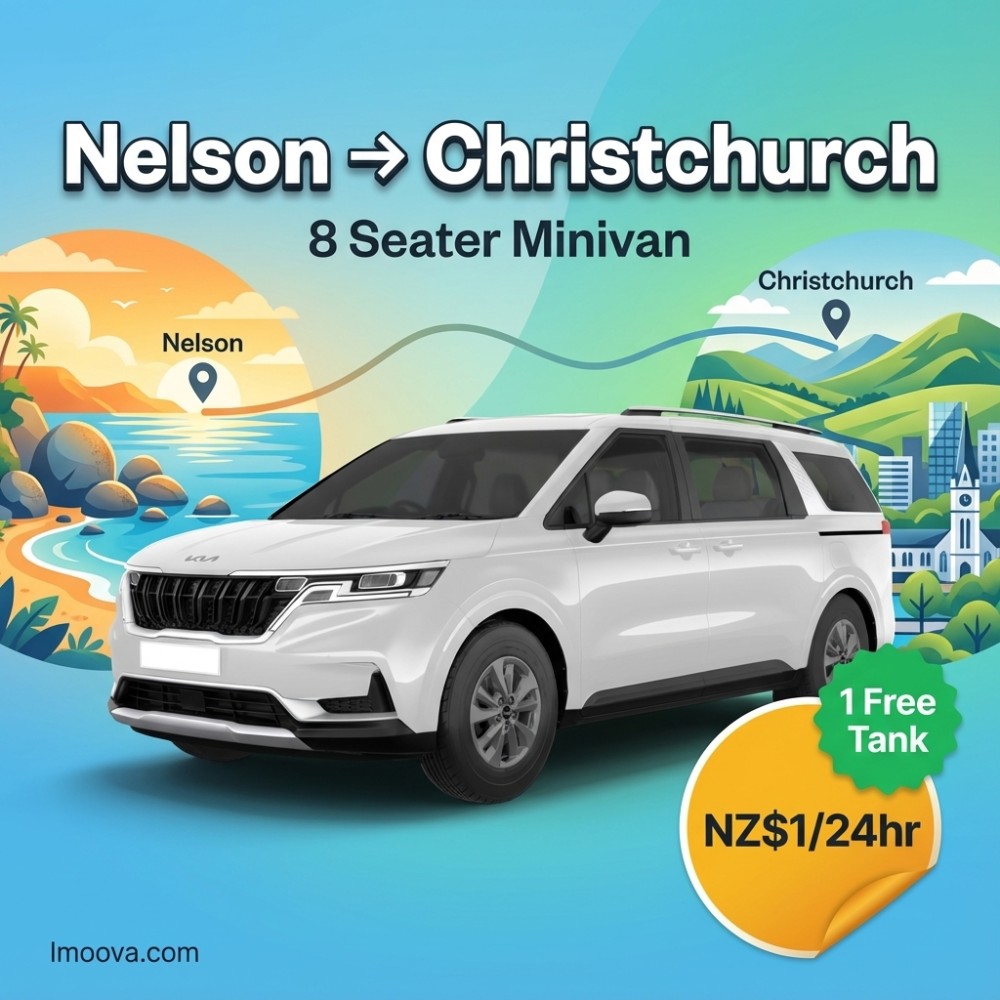 8 Seater Minivan available for relocation from Nelson to Christchurch