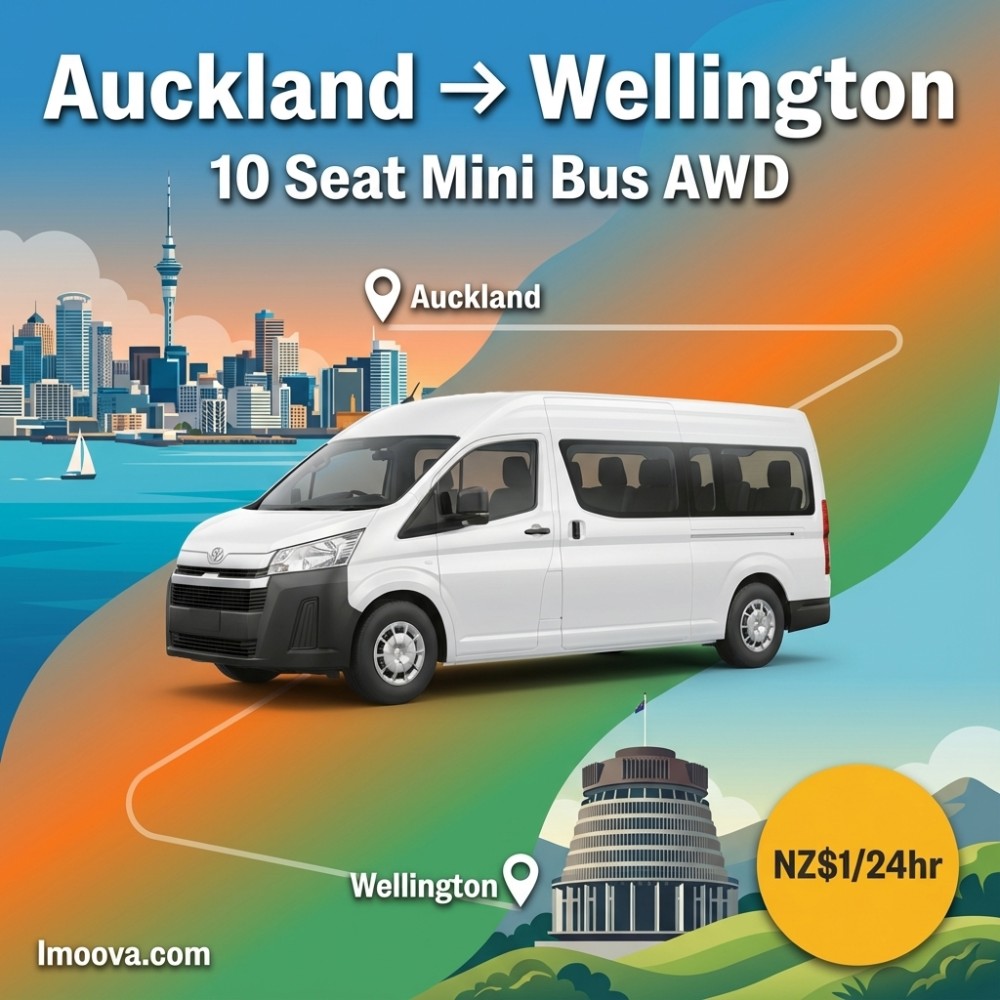 10 Seat Mini Bus AWD - Auckland to Wellington