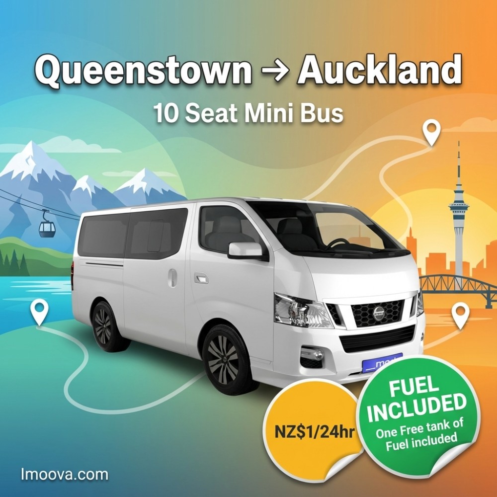 10 Seat Mini Bus - Queenstown to Auckland