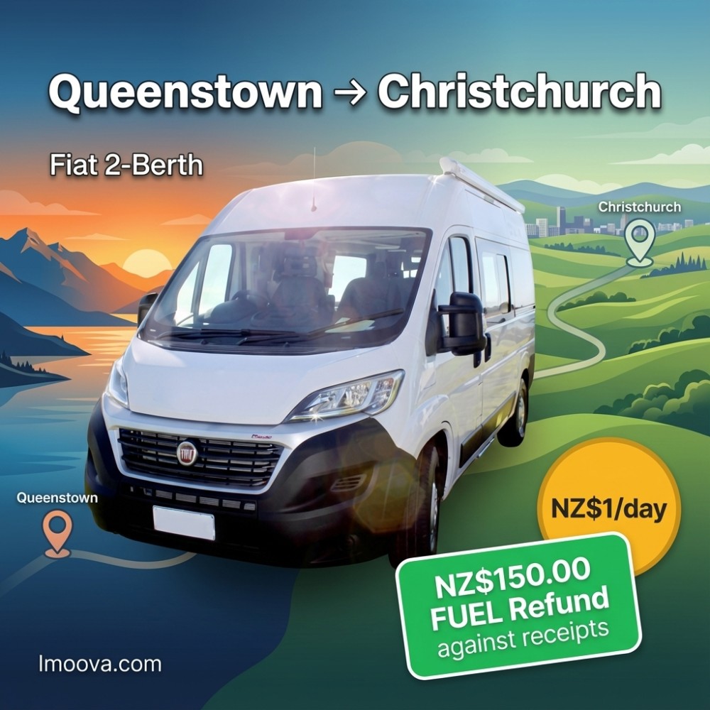 Fiat 2-Berth - Queenstown to Christchurch