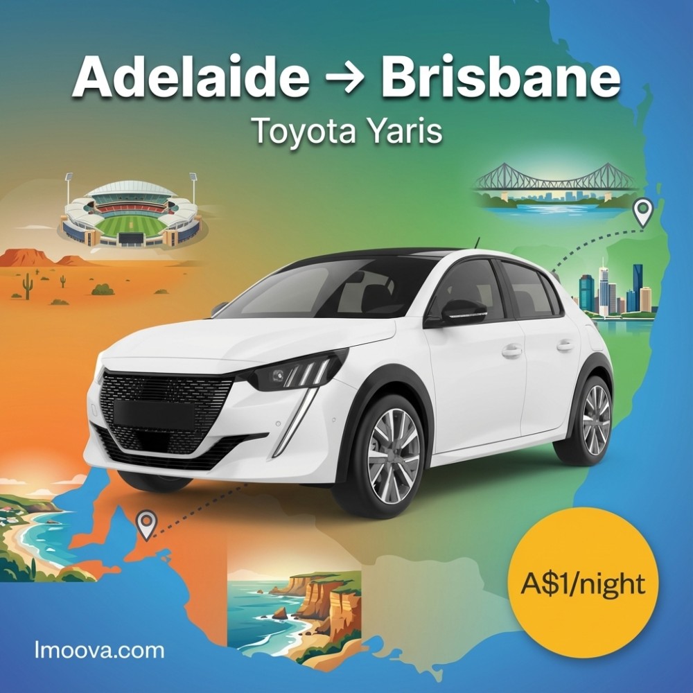 Toyota Yaris available for relocation from Adelaide to Brisbane