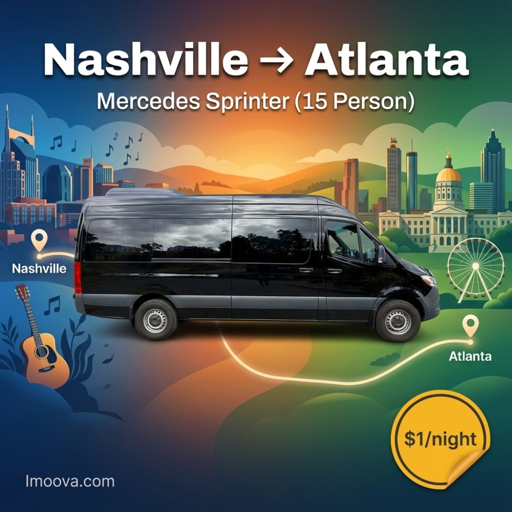 Mercedes Sprinter (15 Person) available for relocation from Nashville to Atlanta