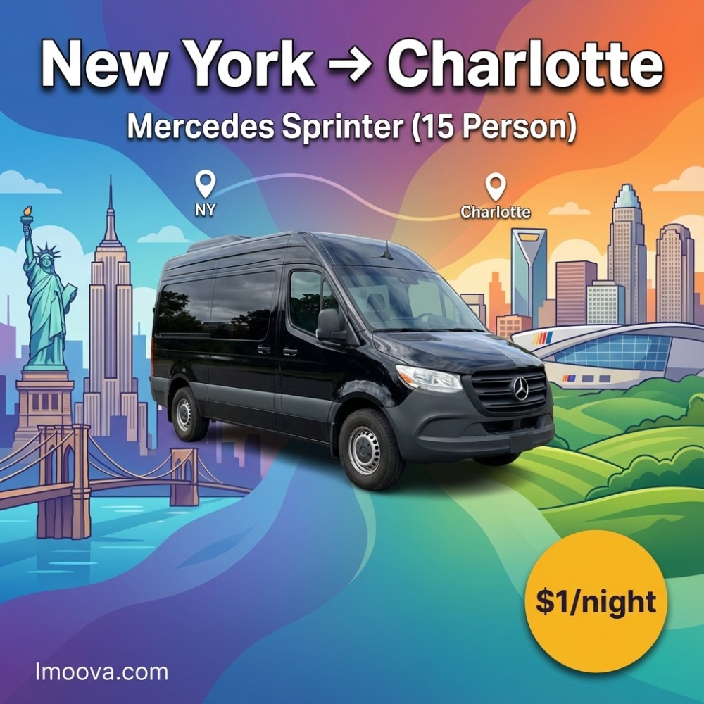 Mercedes Sprinter (15 Person) available for relocation from New York to Charlotte
