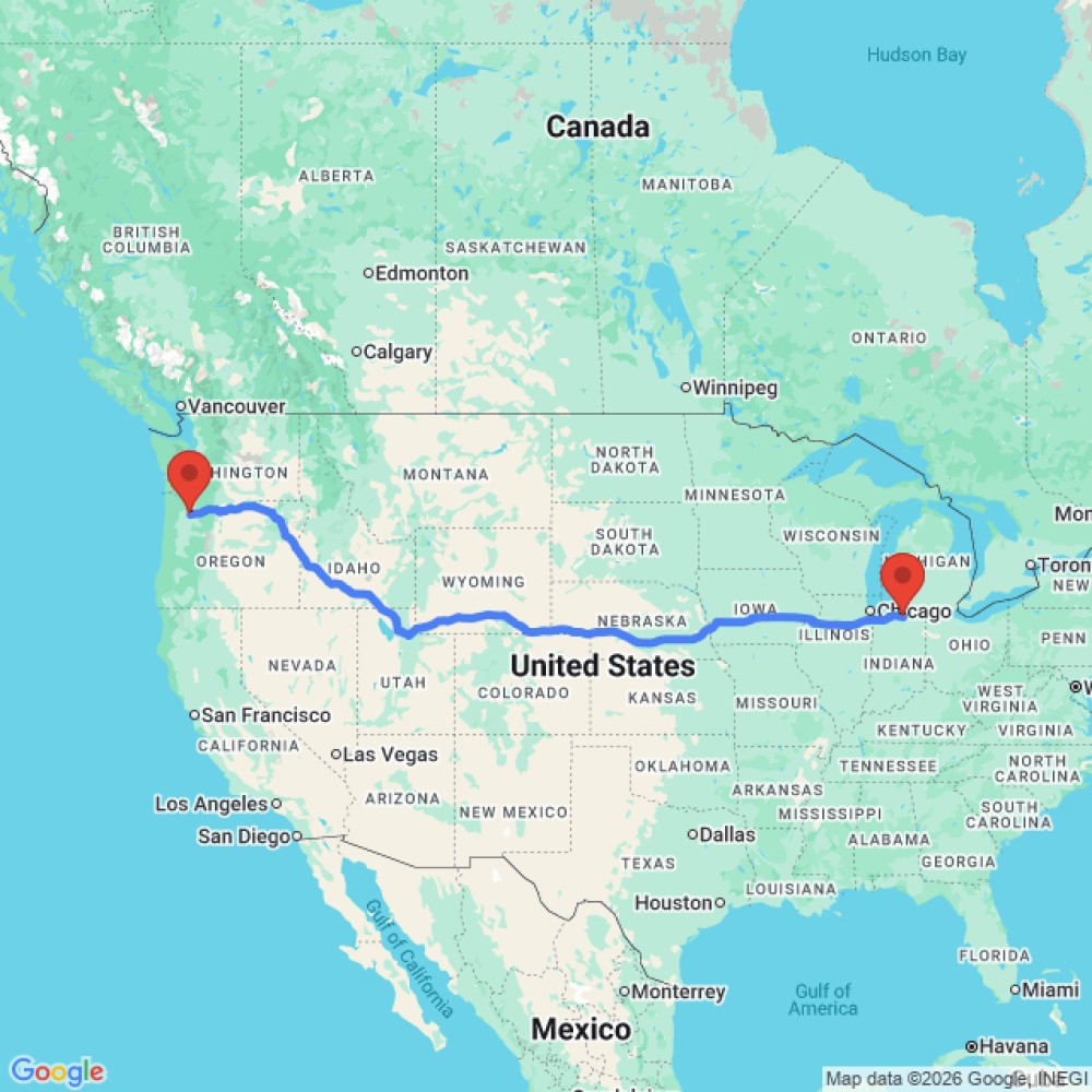 Trip between Elkhart and Portland