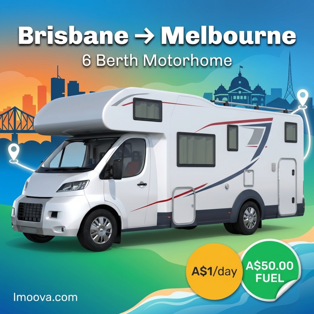 6 Berth Motorhome available for relocation from Brisbane to Melbourne