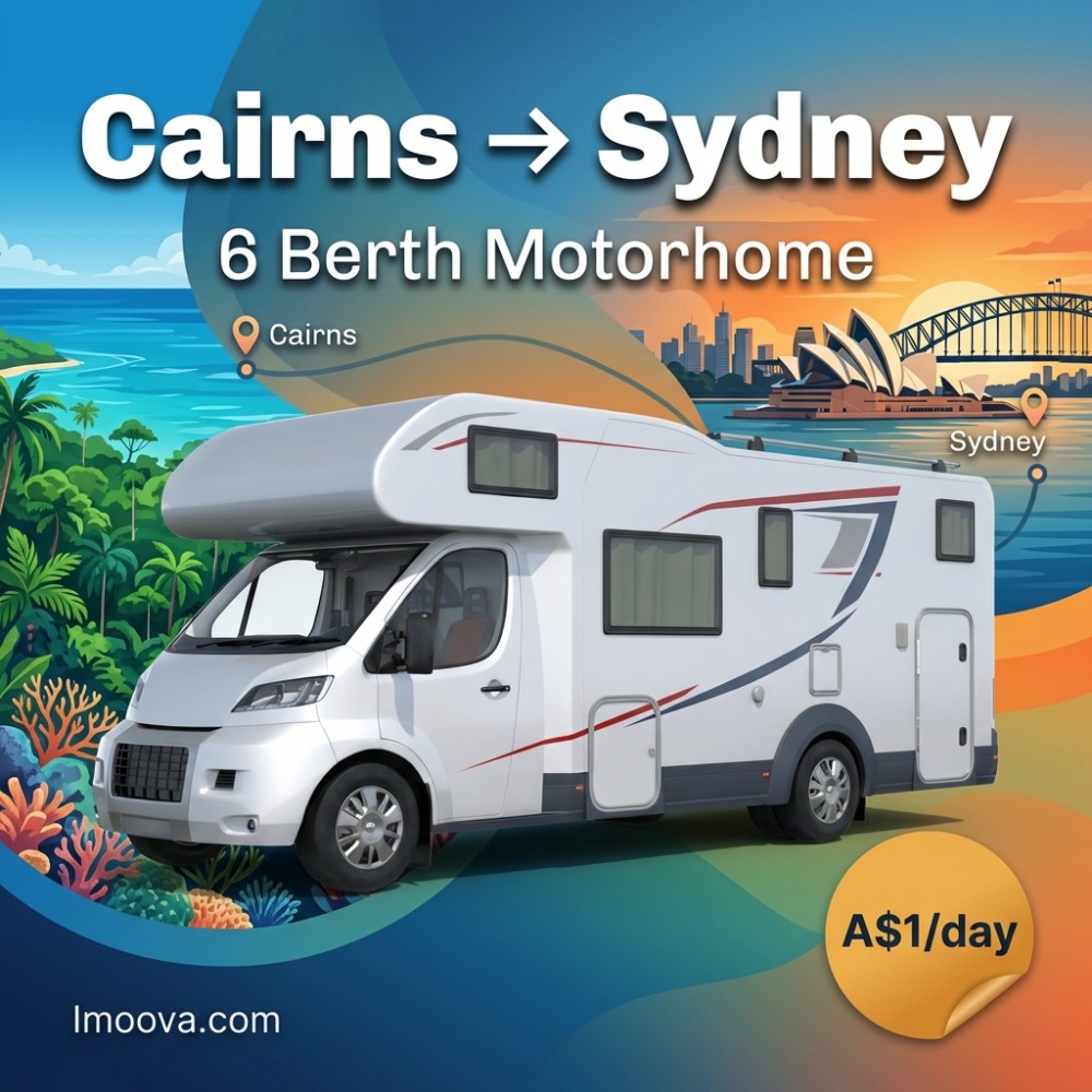 6 Berth Motorhome available for relocation from Cairns to Sydney