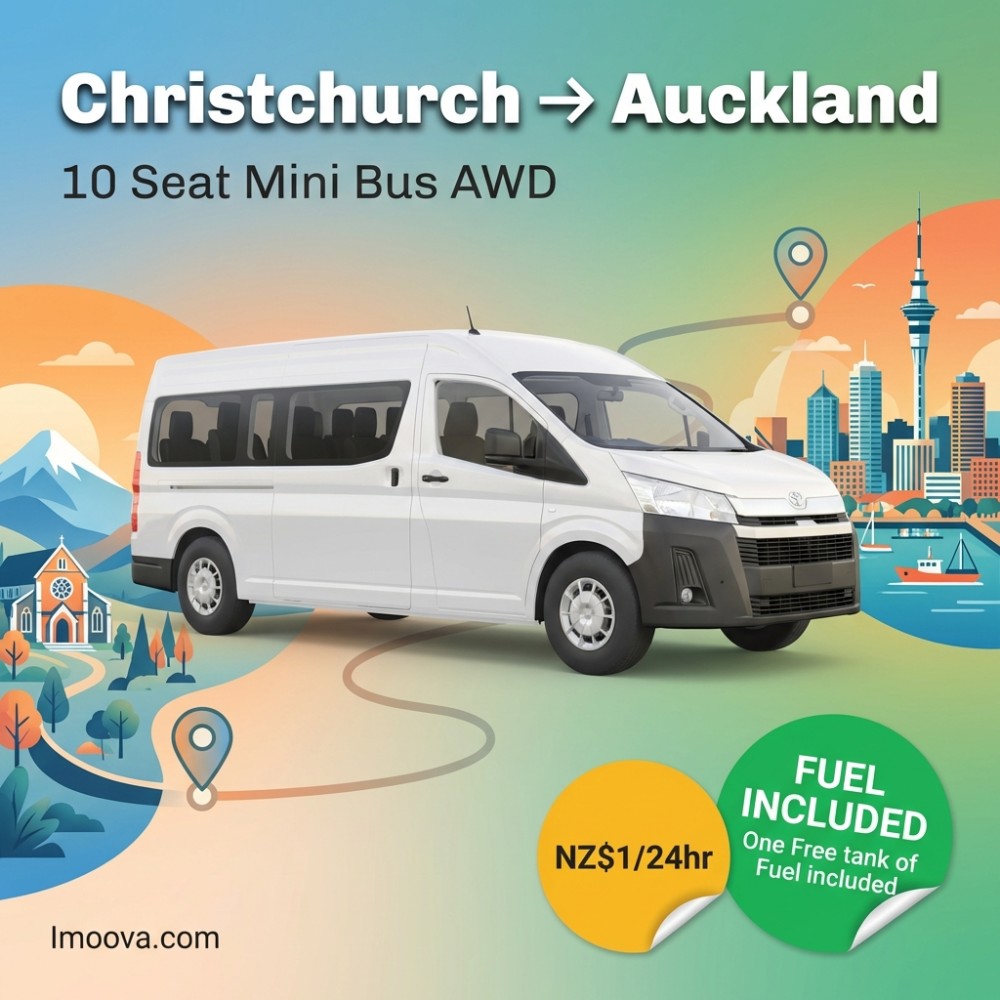 10 Seat Mini Bus AWD - Christchurch to Auckland