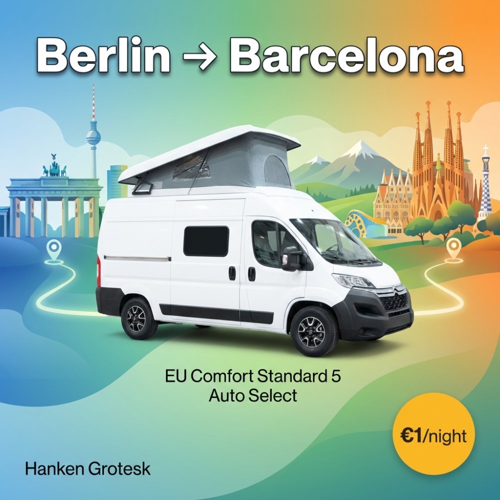 EU Comfort Standard 5 Auto Select available for relocation from Berlin to Barcelona