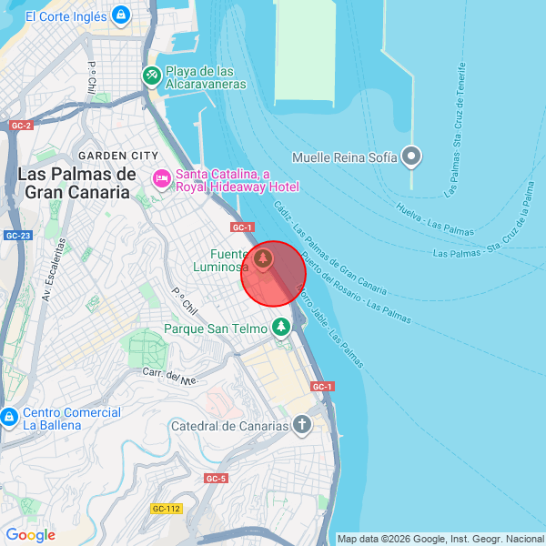 Map of dropoff location at Gran Canaria aeroporto