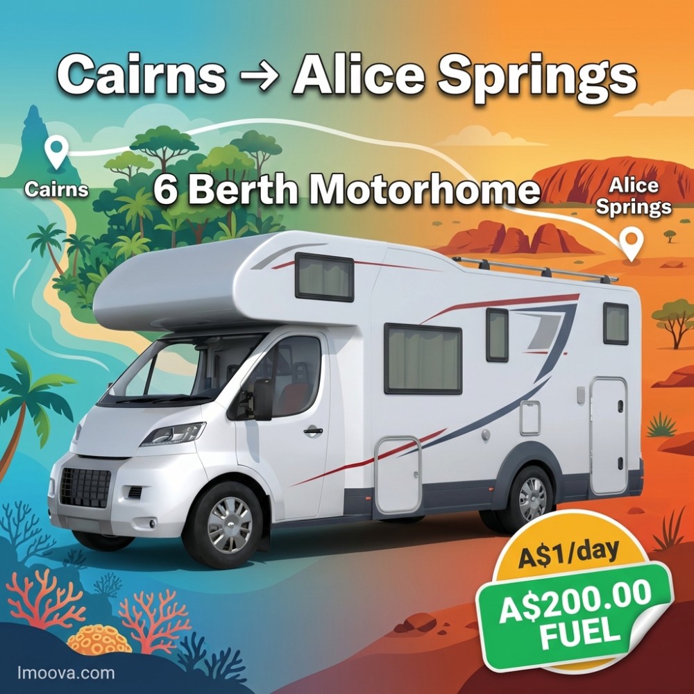 6 Berth Motorhome - Cairns to Alice Springs