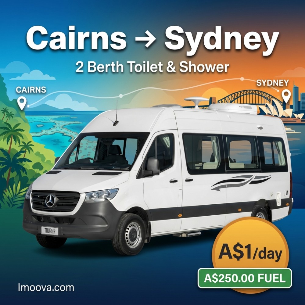 2 Berth Toilet & Shower - Cairns to Sydney