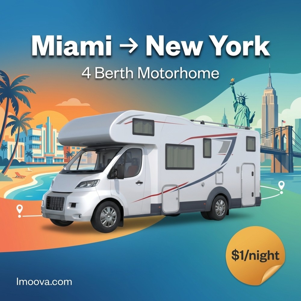4 Berth Motorhome - Miami to New York