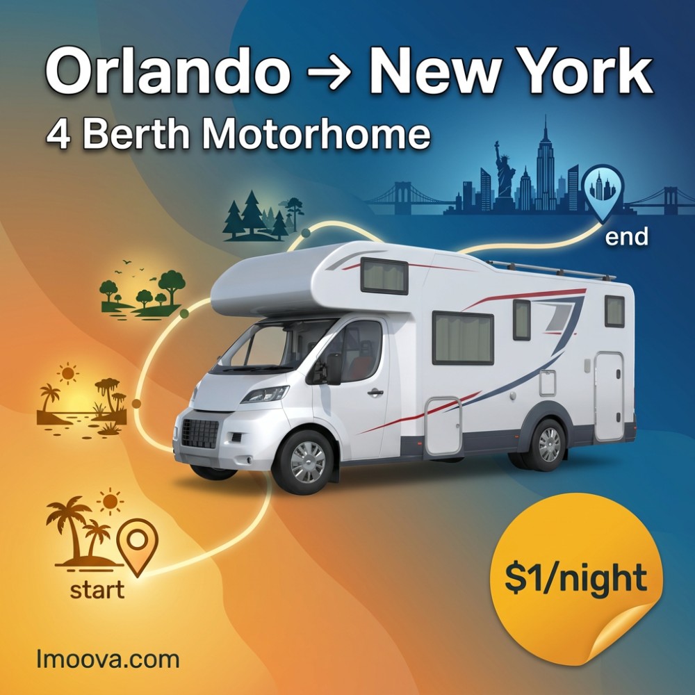 4 Berth Motorhome - Orlando to New York
